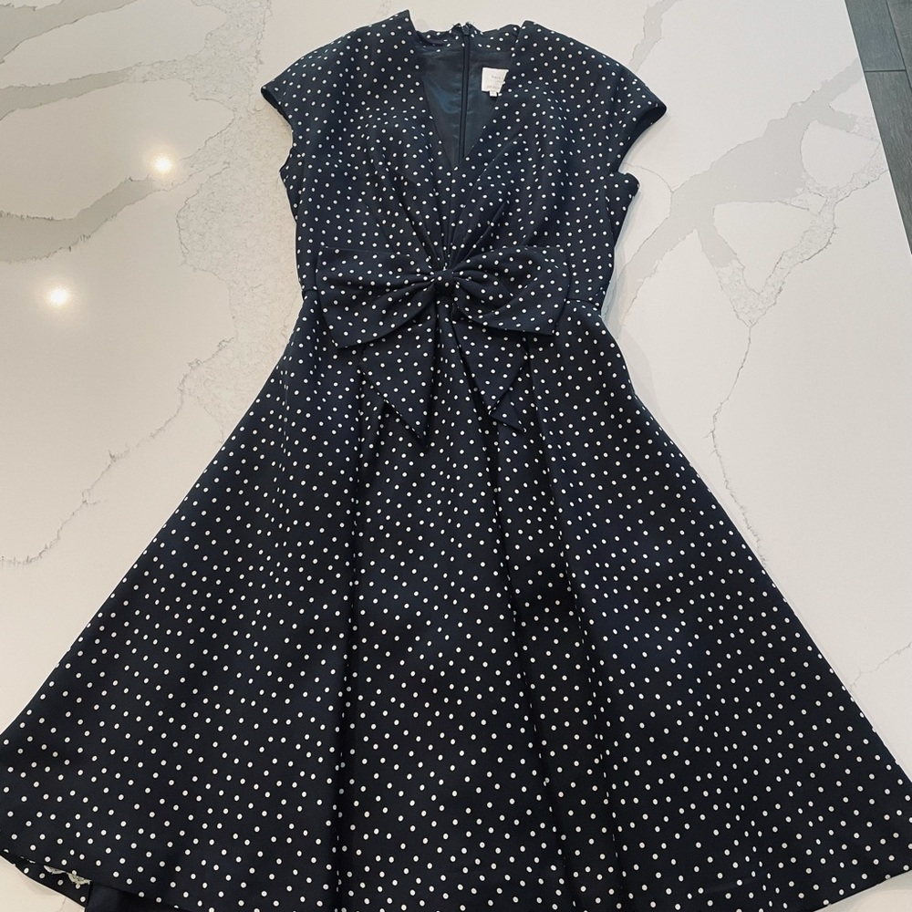 Kate Spade Black & White Polka Dot Dress, A Line
